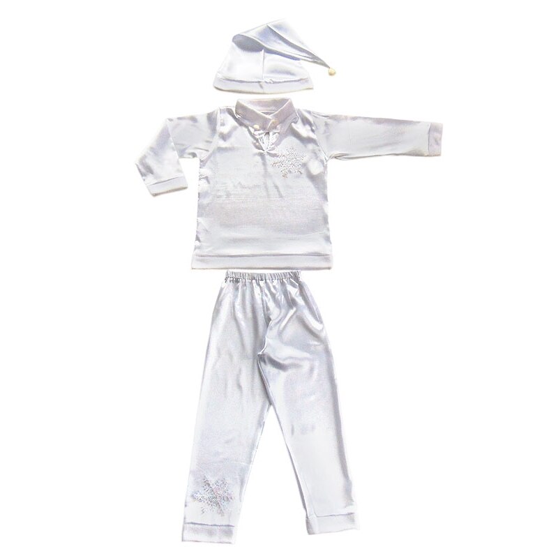 Costum baieti fulg de nea, alb,7-8ani, Funny Party Shop, Funny Party Shop